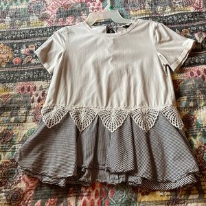 White with strips top